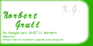 norbert grull business card